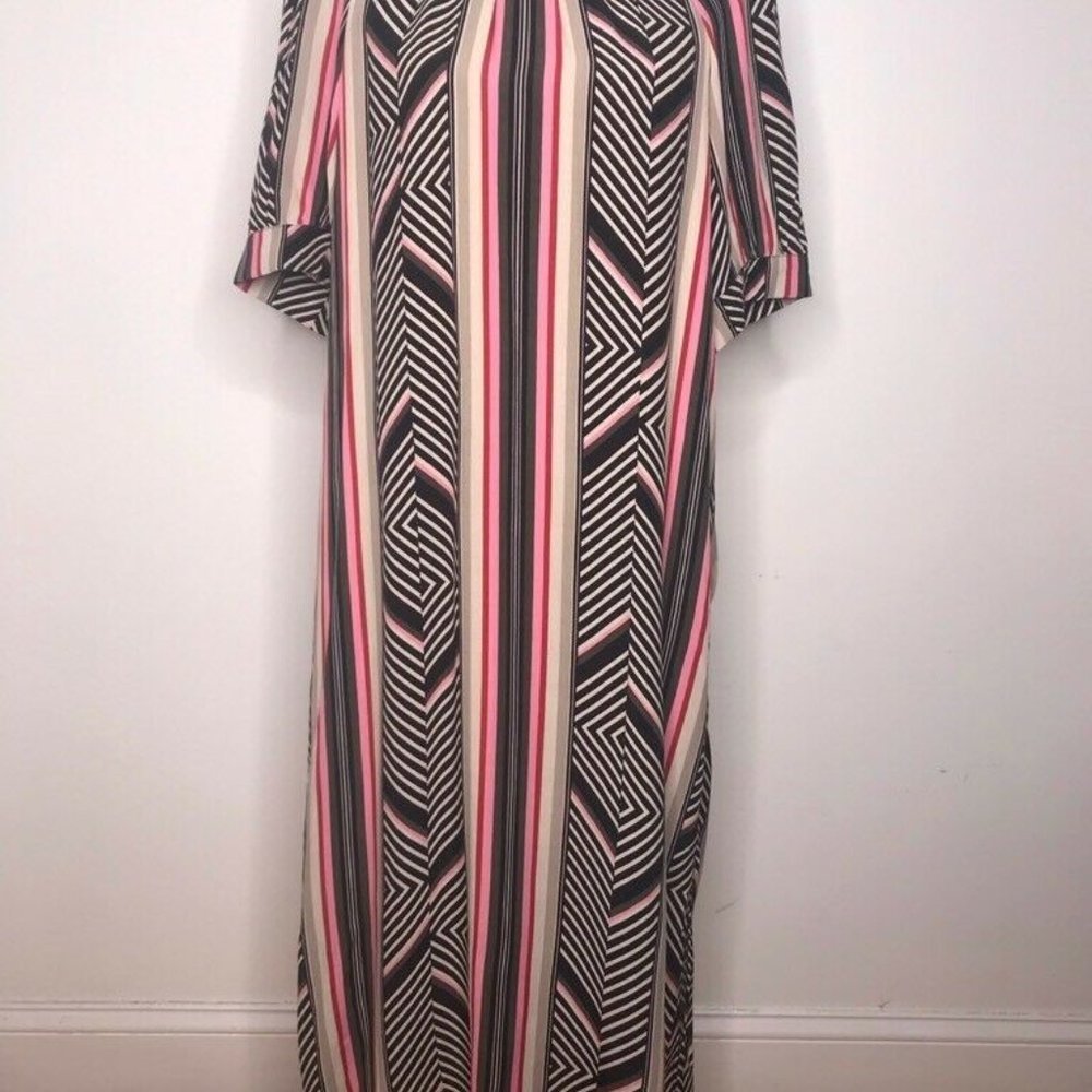 Urban Outfitters Womens Shift Dress Pink Black Geo